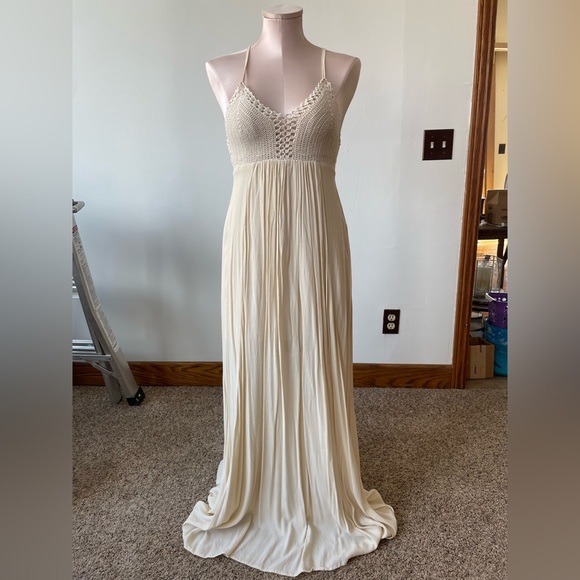 Lulu’s Hippie Chic Cream Maxi Dress - Picture 4 of 11
